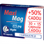 MaxiMag 375 mg, 30 capsule + 15 capsule gratis, Zdrovit