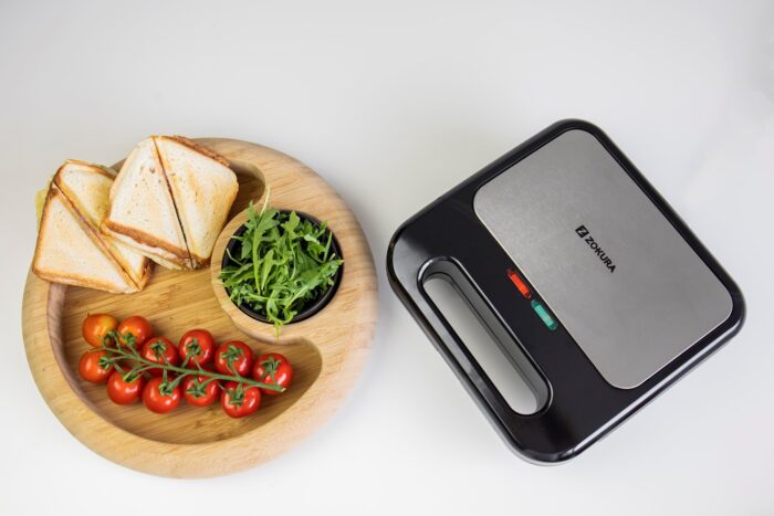 Sandwich-maker 3 in 1, 2 felii, 800W - Zokura - imagine 12