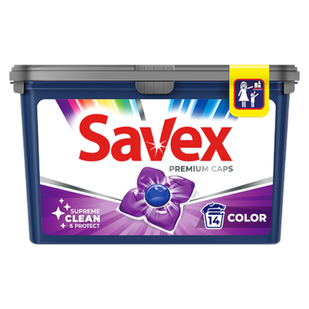 43426724.jpg Detergent Capsule Gel Savex Premium Caps Color, 14 Spalari - imagine 1