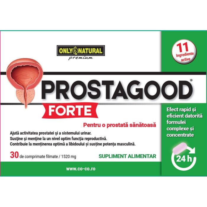 Comprimate pentru prostata, ProstaGood Forte, 30 comprimate x 1520mg, Only Natural - imagine 2