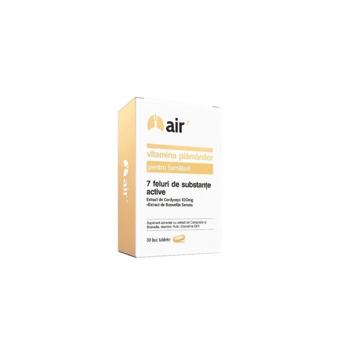 Air7 Vitamina plamanilor pentru fumatori 30 comprimate supliment alimentar - imagine 1