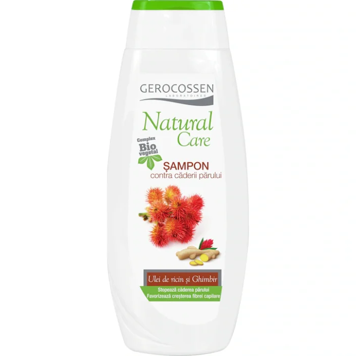 Sampon cu ulei de ricin si ghimbir Gerocossen Natural Care, contra caderii parului, 400 ml - imagine 1