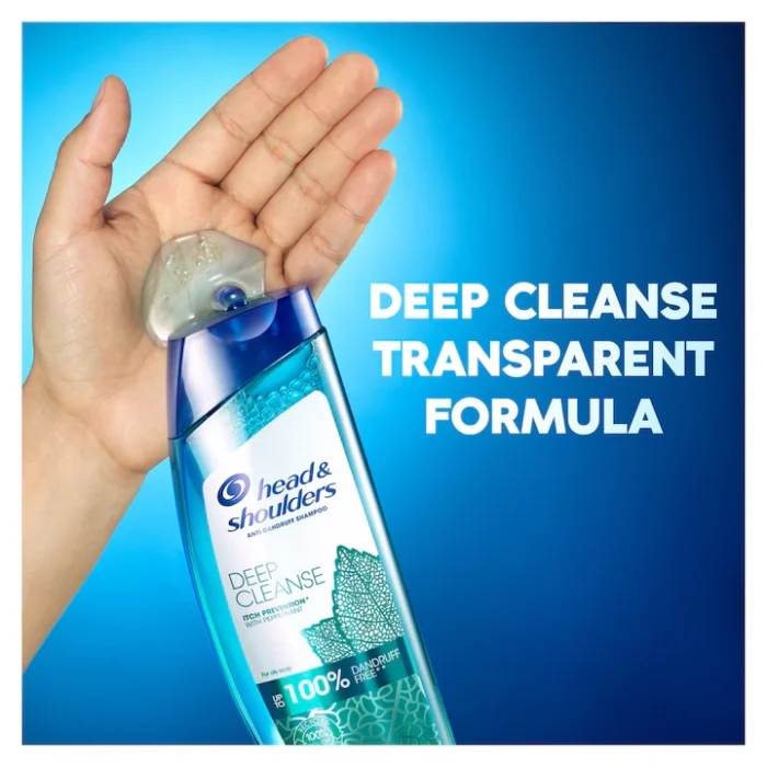 Sampon Head & Shoulders Deep Cleanse Scalp Detox, 300 ml, Menta - imagine 3