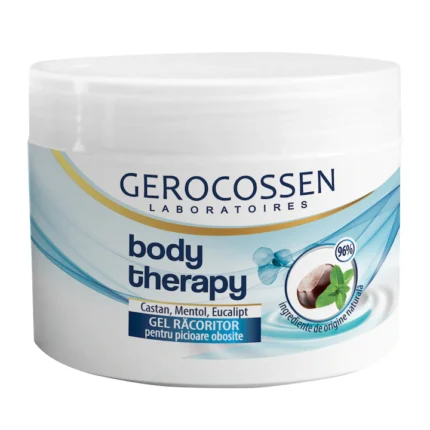 Gel racoritor cu mentol, castan si eucalipt Gerocossen Body Therapy pentru picioare obosite, 250 ml
