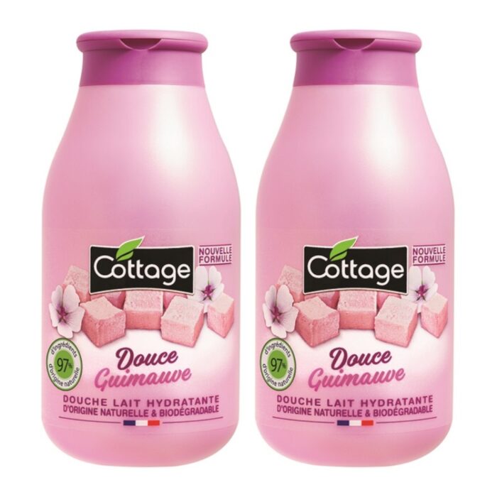 Set 2 x Gel de Dus si Lapte de Baie Cottage cu Marshmallow, 250 ml - imagine 1