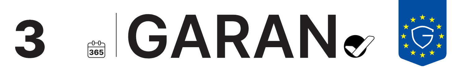 GARAN – garanția producătorului 3 ani