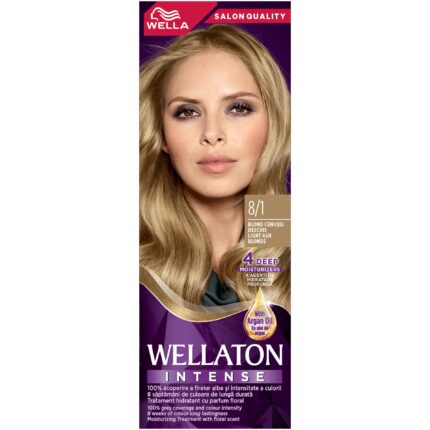 Vopsea de par permanenta Wellaton Blond cenusiu deschis 8/1, 110ml