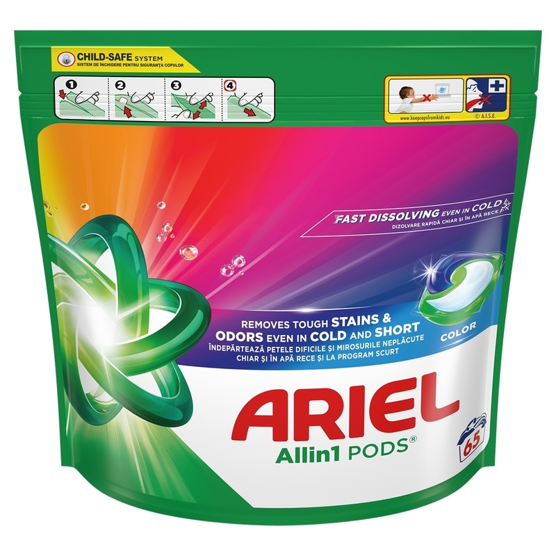 res_0ba8d3a35031961a11d1bb42b1671d89.jpg Detergent de rufe capsule Ariel All in One PODS Color, 65 spalari