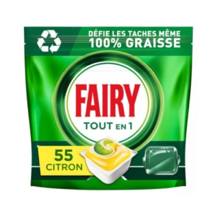 Fairy Capsule All in One Lemon, pentru masina de spalat vase, 55 buc