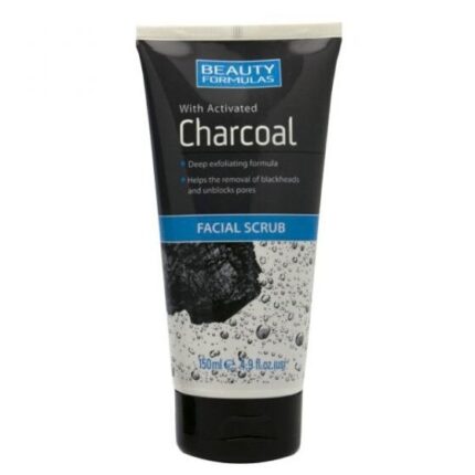 Scrub de fata cu Carbune Activ, Beauty Formulas Charcoal,150ml – imagine 2