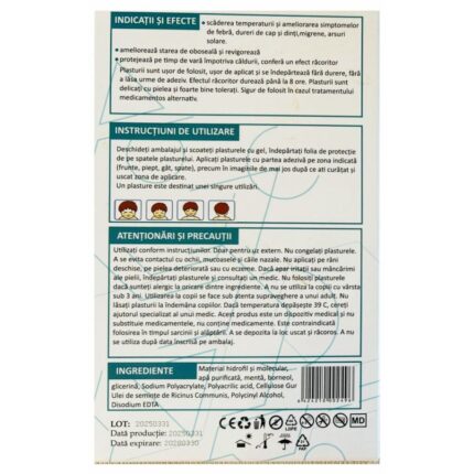 Plasturi cu efect racoritor copii 4 bucati/cutie Augama – imagine 2