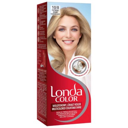 Vopsea de par permanenta Londa 10/8 Argintiu, 110ml