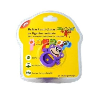 Bratara aromatica din silicon cu figurine animate pentru copii maimuta