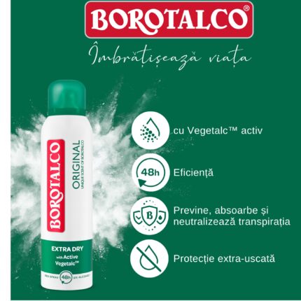 Deodorant Spray Antiperspirant Borotalco Original, 150 ml – imagine 2