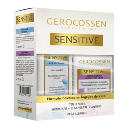 Set Crema antirid SPF 10 50 ml și Apă micelară 300 ml, Gerocossen, pentru ten normal