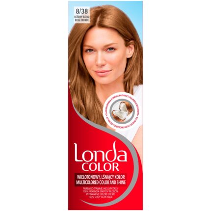 Vopsea de par permanenta Londa 8/38 Blond bej, 110ml