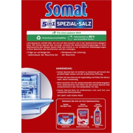 Sare speciala pentru masina de spalat vase Somat 5 in 1, 1, 2 kg – imagine 2