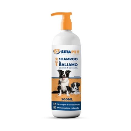 Sampon si Balsam 2 in 1 cu lavanda si musetel pentru caini 500 ml Setapet