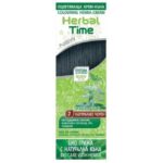 Crema Coloranta pe Baza de Henna Herbal Time, nuanta 7 Negru Natural, 75ml