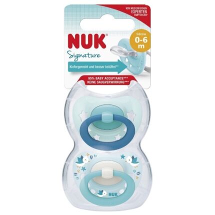 Set 2 suzete, Nuk, Silicon, Multicolor