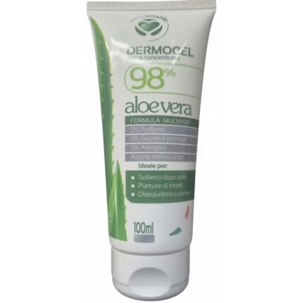 Gel Aloe Vera 98% Setablu Dermogel, extra concentrat, cu efect răcoritor, hidratant și calmant, fără parfum, 100 ml