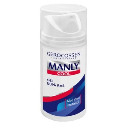 Gel dupa ras Manly Cool cu Aloe Vera si Pantenol, 100 ml, Gerocossen