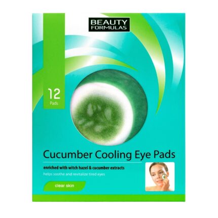 Set plasturi de ochi cu efect racoritor, Beauty Formulas, Cu extract de castravete, 12 buc