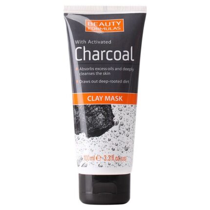 Masca Faciala cu Carbune Activ, Anti-sebum, Anti Pori Dilatati, Beauty Formulas, 100 ml