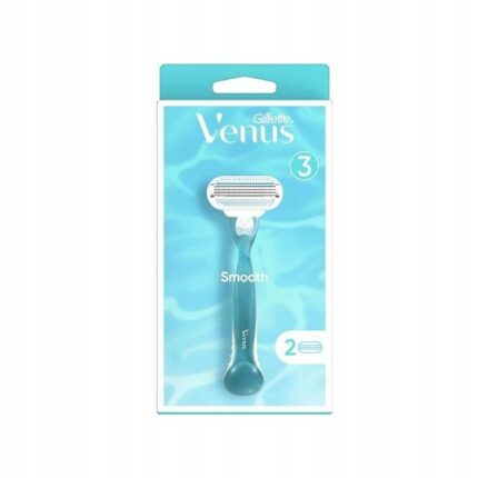 Set 2 rezerve pentru ras, Gillette, Venus Smooth, Albastru