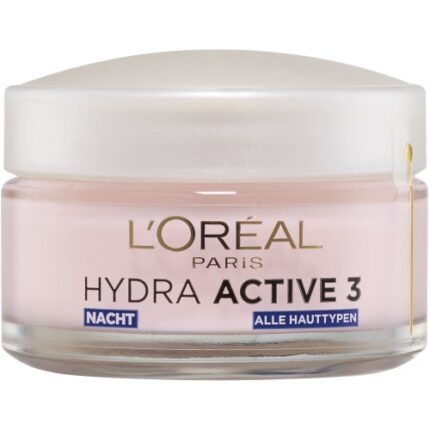 Crema de fata L’Oréal Paris Hydra 3 Active de Noapte, cu Formula Intens Hidratanta si Regeneranta