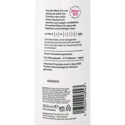 Sampon pentru ingrijire si utilizare zilnica pentru toate tipurile de par, Sebamed, 200 ml – imagine 2
