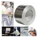 Banda adeziva izolatoare din aluminiu, pentru etansare, reparatii, izolare termica, uz general dimenziuni 4.8 cm x 100 Metri – imagine 2