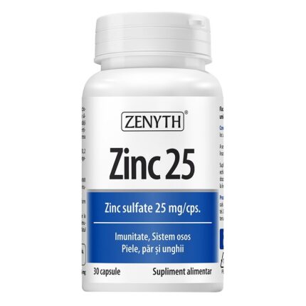 Supliment alimentar Zinc 25 sulfat de zinc 25 mg/cps, Zenyth, 90 capsule – imagine 2