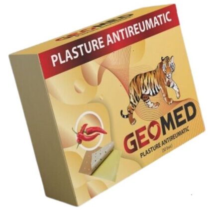 Plasturi antireumatici termici pentru durere, cu efect de incalzire, cu ardei iute Hot, 12 ×17 cm Geomed – imagine 2